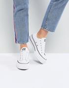 Converse Chuck Taylor All Star Ox Lift Canvas Platform Sneakers In White