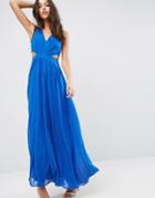 Asos Side Cutout Maxi Dress - Blue