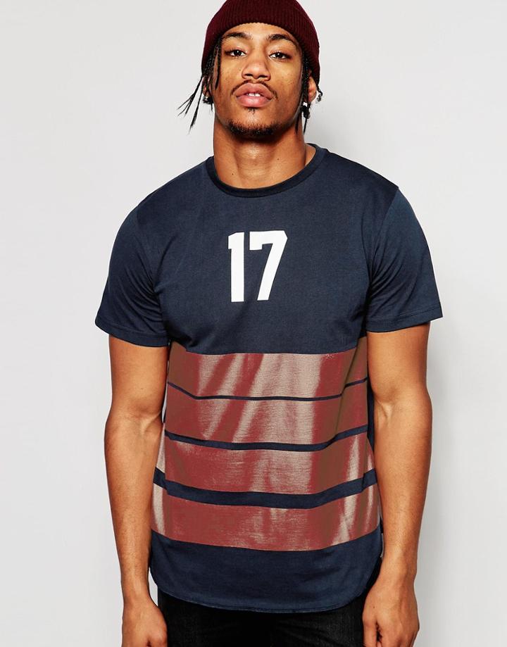 Playground Four Stripe T-shirt - Navy
