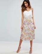 Warehouse Floral Jacquard Skirt - Multi