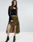 D.ra Clarisse Sleeveless Utility Duster - Green