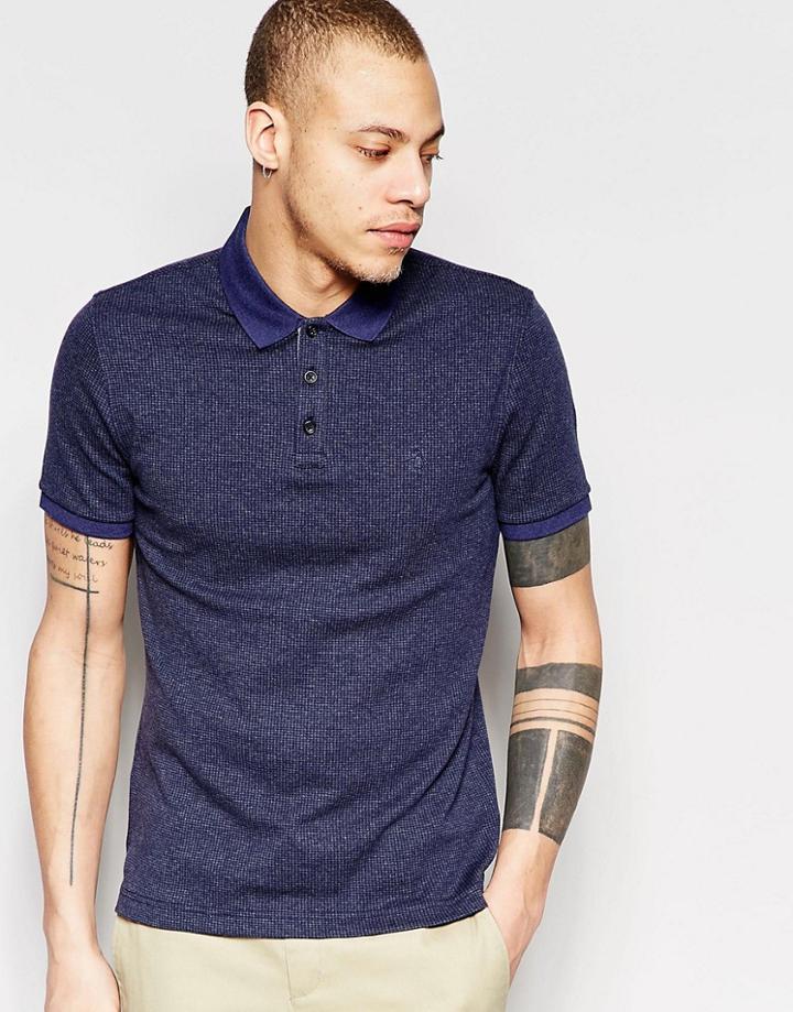 Original Penguin Herritage Slim Fit Washed Polo Shirt - Blue