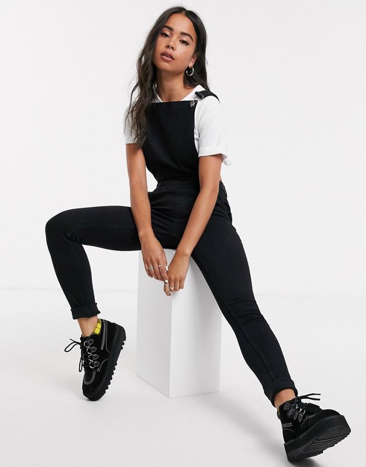Noisy May Denim Overalls In Black