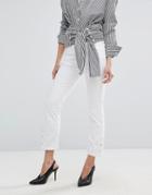 Mango Button Detail Jeans - White