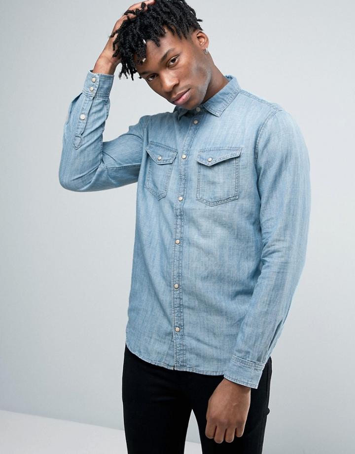 Pepe Jeans Western Denim Shirt - Blue