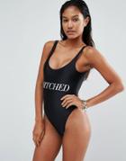 Private Party Hitched Swimsuit - Black