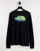 The North Face Distorted Half Dome Long Sleeve T-shirt In Black