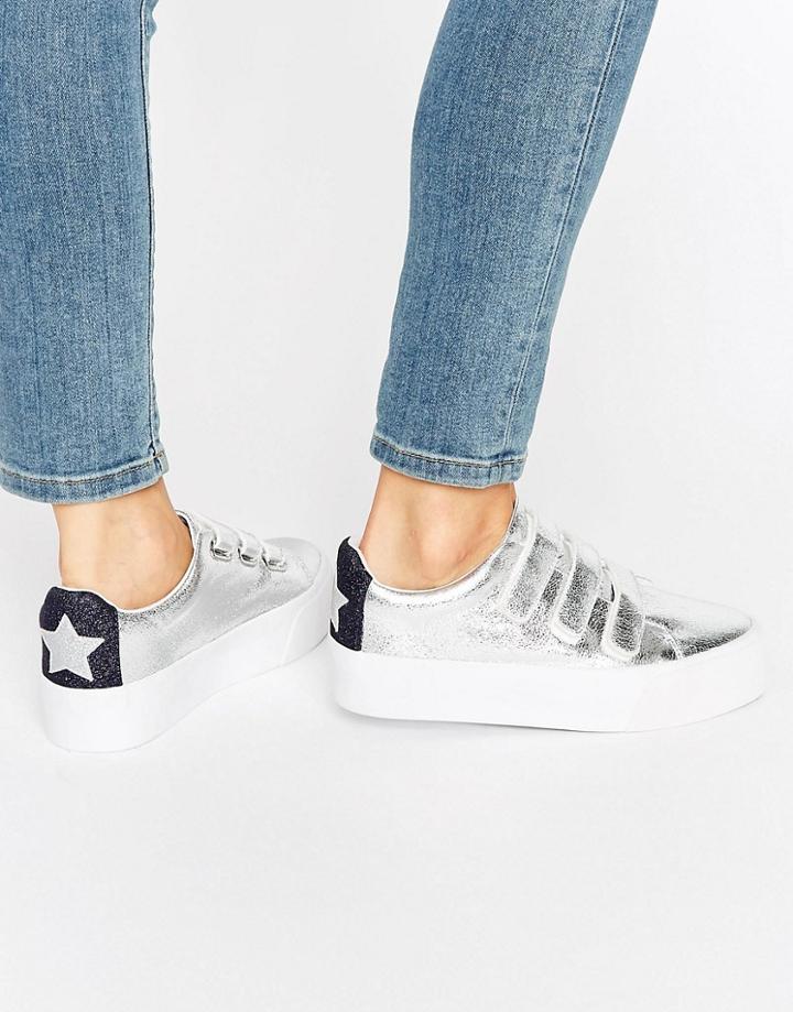 Asos Davius Novelty Sneakers - Silver
