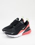 Nike Air Max 270 Sneakers In Black/magic Ember