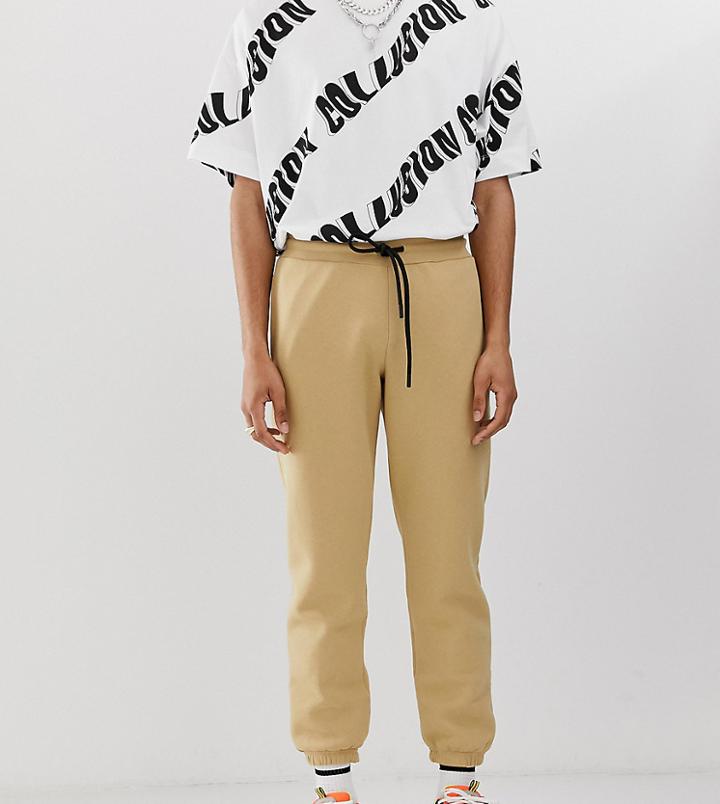 Collusion Tapered Jogger In Tan