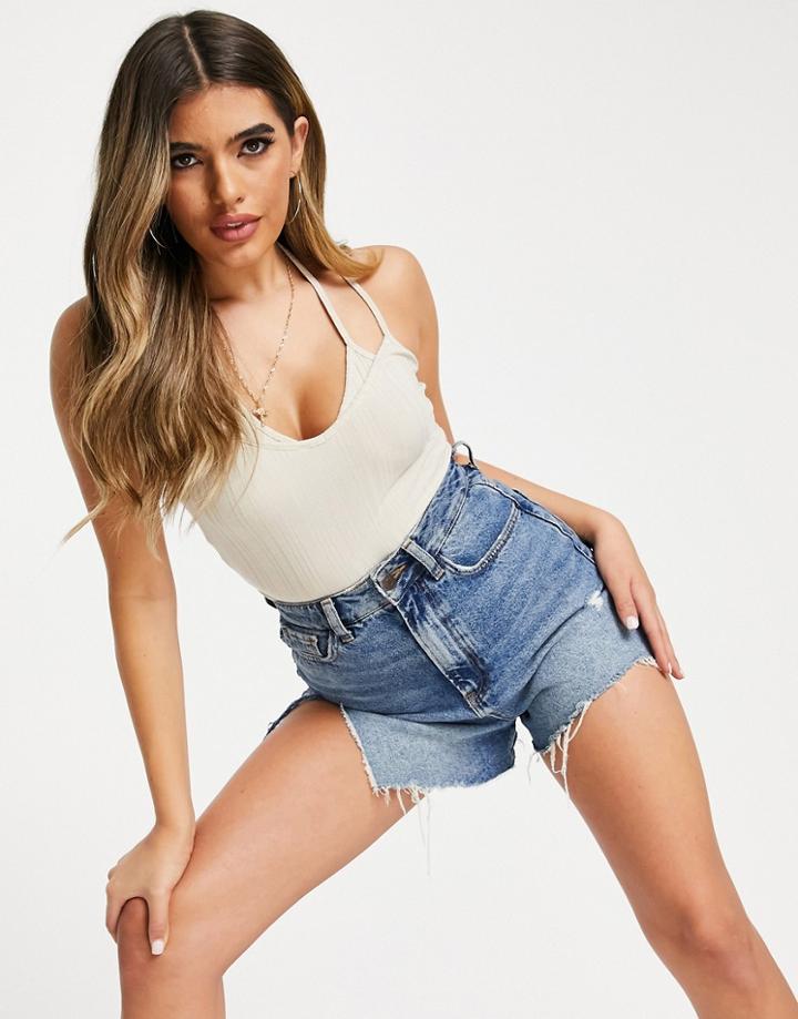 Na-kd Multi Way Halterneck Top In Beige-neutral