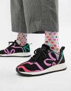 Ps Paul Smith Fly Knit Rainbow Sneaker-black