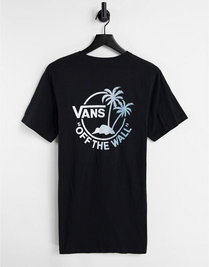 Vans Mini Dual Palm Ii Back Print T-shirt In Black