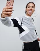 Na-kd Color Block Sweatshirt In Gray - Gray