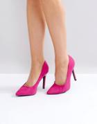 New Look Suedette Pointed Court Heel - Pink