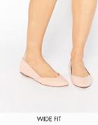 Asos Lucy Wide Fit Ballet Flats - Nude