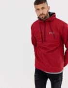 Nicce Overhead Jacket In Red With Hood