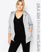 One Day Plus Longline Hoodie - Gray