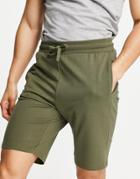 Only & Sons Sweat Shorts In Khaki-green