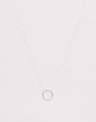 French Connection Hanging Ring Necklace-silver