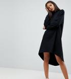 Asos Design Tall Swing Sweat Dress - Black