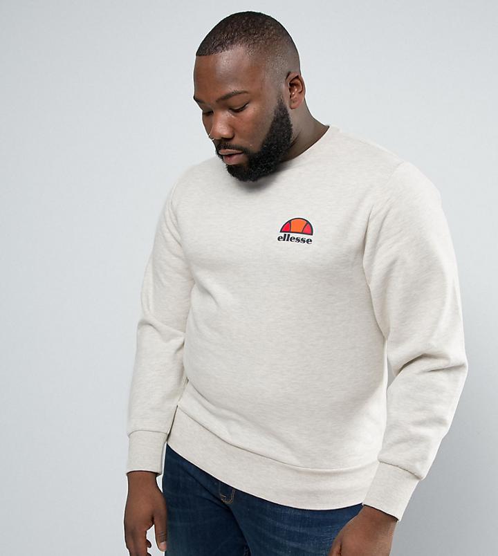 Ellesse Plus Sweatshirt With Small Logo In Gray - Stone