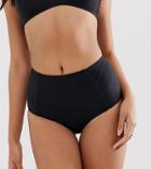 Missguided Mix And Match High Waisted Bikini Bottoms In Black - Black
