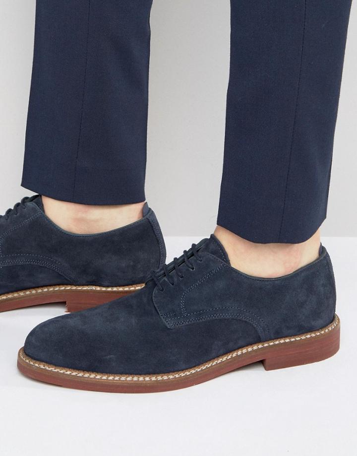 Kg Kurt Geiger Harper Suede Derby Shoes - Navy