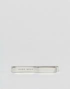 Boss Tennyson Metal Logo Tie Slide In Silver - Silver