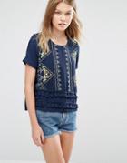 Vero Moda Top With Tassels - White