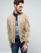 Nudie Jeans Co Alexander Ripstop Bomber Jacket - Beige