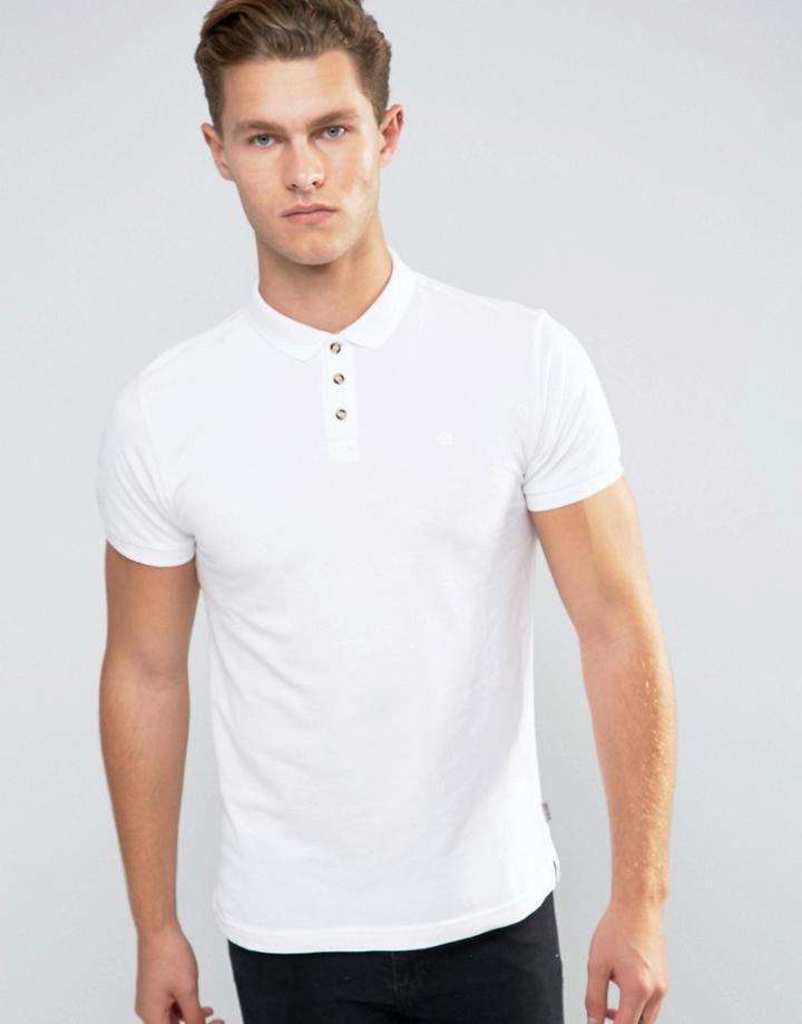 Bellfield Classic Pique Polo Shirt - White