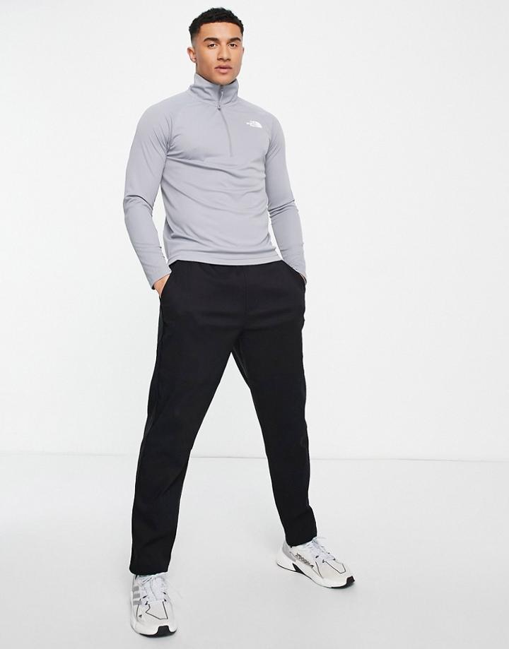 The North Face Flex Ii 1/4 Zip Long Sleeve Top In Gray