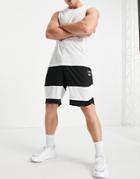 Puma Hoops Mesh Summer Shorts In Black And White