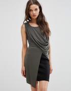 Love Drape Asymmetric Top - Khaki