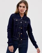 Noisy May Debra Denim Jacket-navy