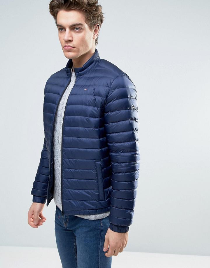 Tommy Hilfiger Padded Down Bomber Jacket - Navy