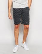 Asos Chino Shorts With Dot Print - Gray