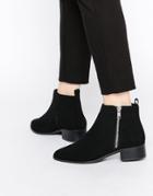 Asos Astronomical Pointed Ankle Boots - Black