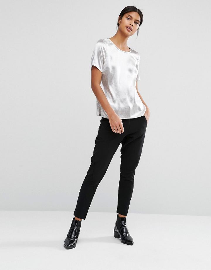 Vila Slim Trouser - Black