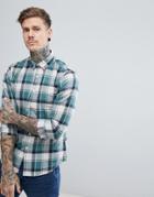 Farah Alderton Slim Fit Check Shirt In Green - Green