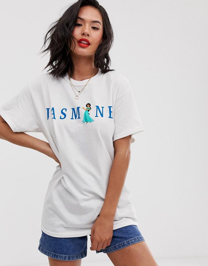 Daisy Street Disney Princess Jasmine T-shirt - White