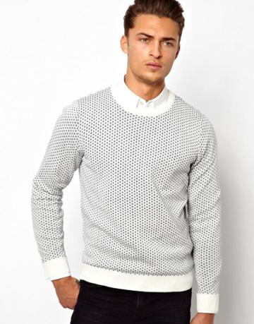 Selected Polka Dot Jumper With Crew Neck