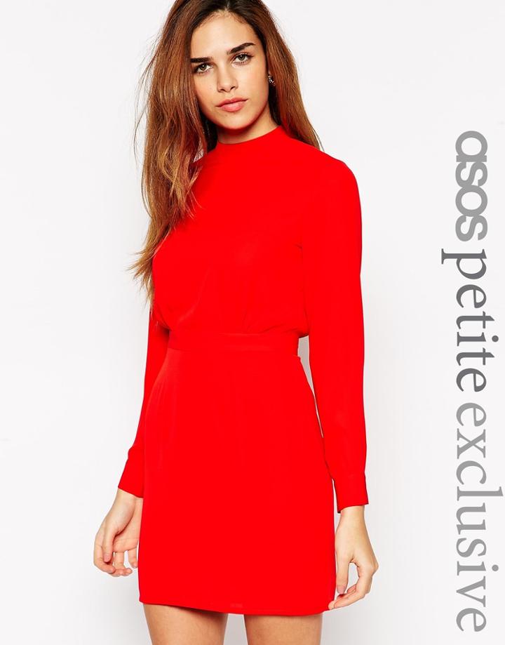 Asos Petite Mini Dress With High Neck - Black $48.00