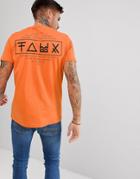 Friend Or Faux Limitless Back Print T-shirt - Orange