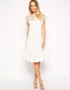 Asos 3d Lace Peplum Dress - White $47.69