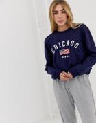 Asos Design Lounge Chicago Sweat-navy