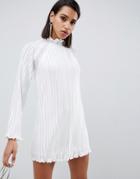 The Jetset Diaries Aster Flared Sleeve Shift Dress-white