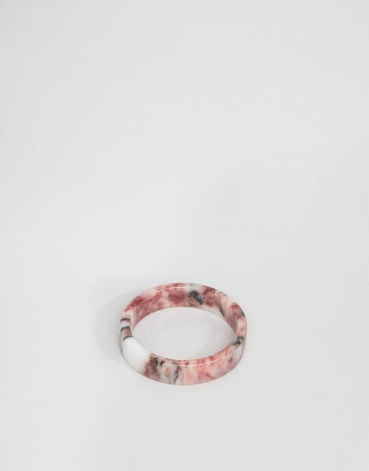 Asos Ring In Red Semi Precious Look Stone - Red