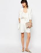 Just Female Everest Belted Shorts - White
